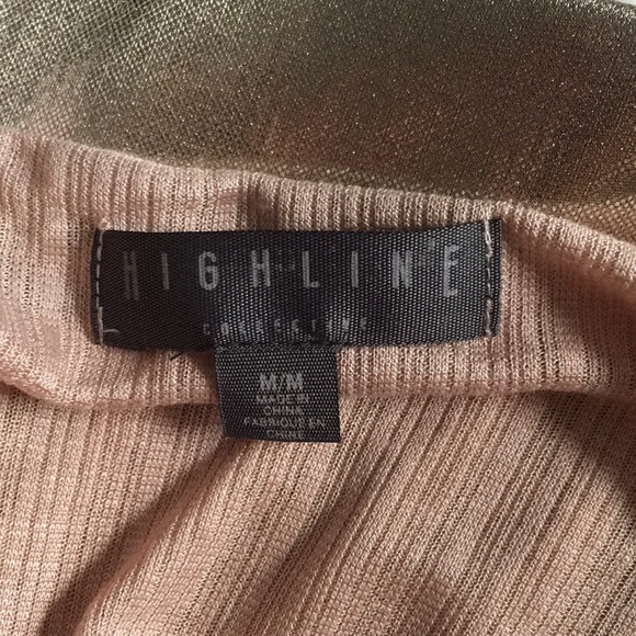 Metallic Champagne Gold Pleated Skirt - Picture 4 of 5